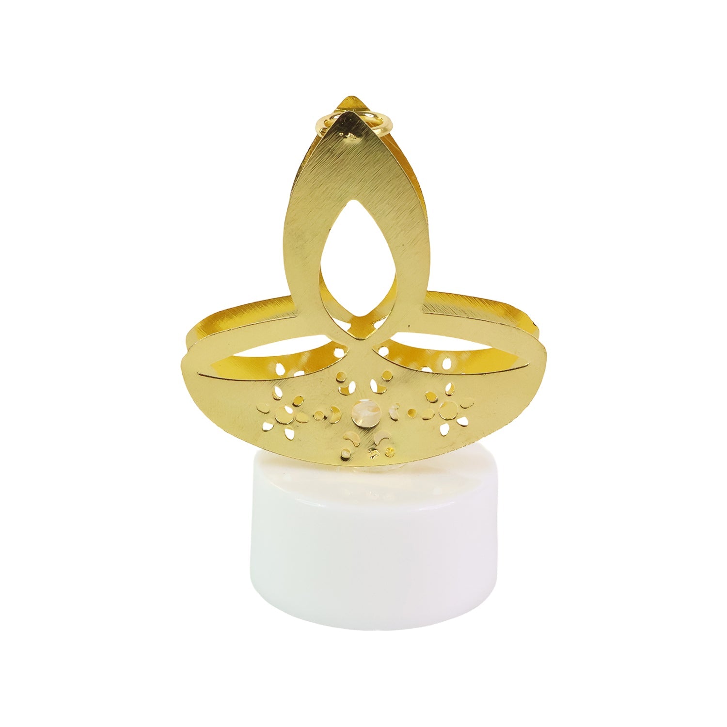 Golden Diya Shaped LED Tealight Candles (12 Pc) Golden Diya Shaped LED Tealight Candles (12 Pc)